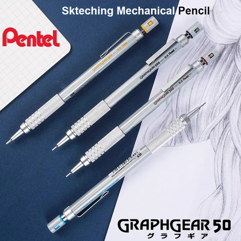 Pentel Pen Energel - Pentel-lápiz mecánico GraphGear 500, lápices automáticos