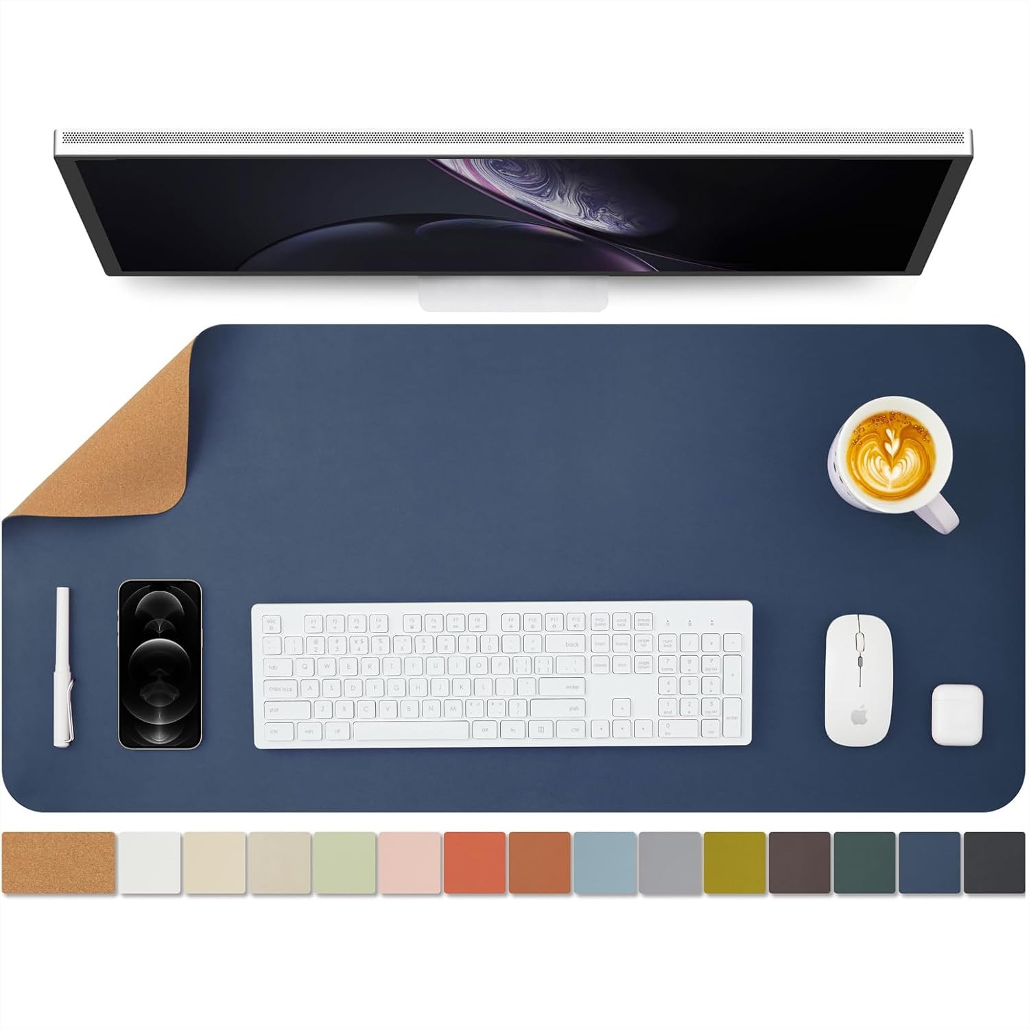 Leather Desk Pad - Tapete de Escritorio de Corcho de