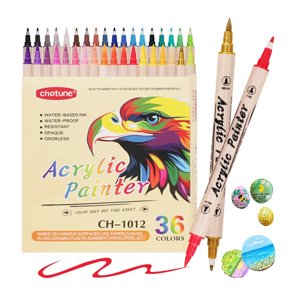 Correction Pen Fine - Rotuladores de pintura acrílica de 12-36