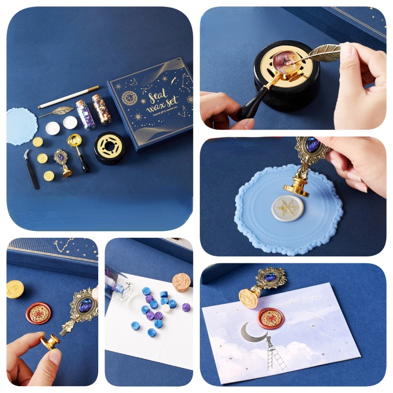 Wax Seal Stamp Set - Juego de sellos de laca de