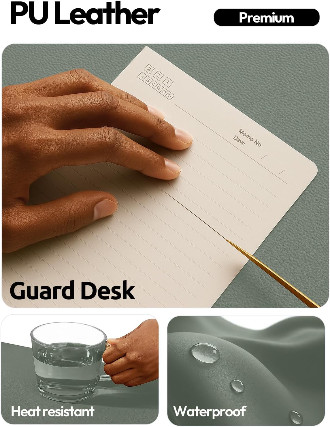 Protector de Escritorio de Cue - Leather Desk Pad reseña y precio