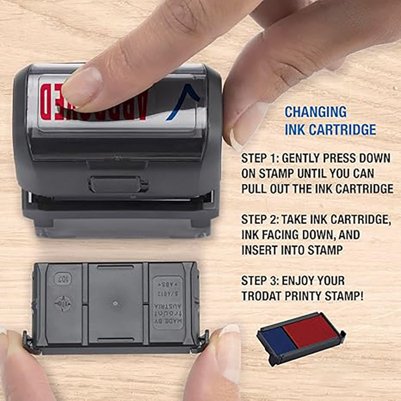 Patrón rectangular, sello auto - Rubber Date Stamp reseña y precio