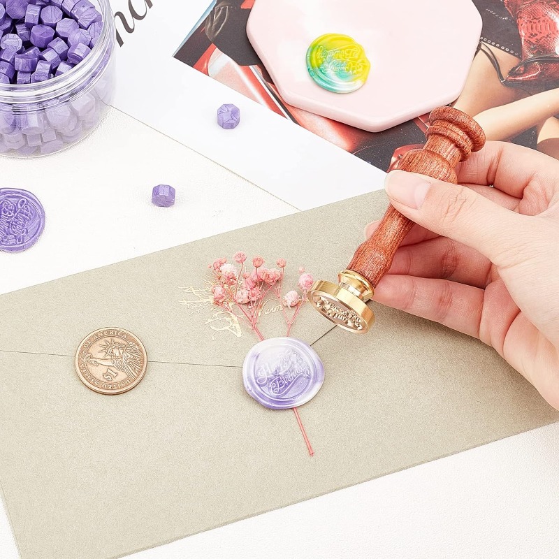 1 Juego de sellos de cera para - Wax Seal Stamp Set reseña y precio
