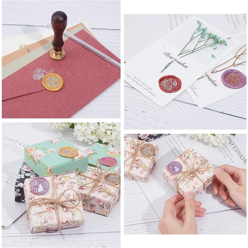 1 Juego de sellos de cera para - Wax Seal Stamp Set reseña y precio